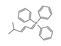 ((E)-4-Methyl-pent-2-enylidene)-triphenyl-λ5-phosphane Structure