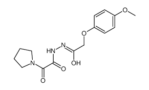 N'-[2-(4-methoxyphenoxy)acetyl]-2-oxo-2-pyrrolidin-1-ylacetohydrazide Structure