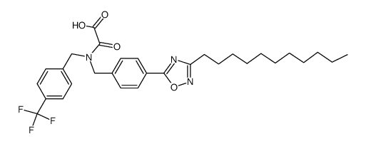 oxo{[4-(trifluoromethyl)benzyl][4-(3-undecyl-1,2,4-oxadiazol-5-yl)benzyl]amino}-acetic acid Structure