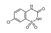7-chloro-3-oxo-3,4-dihydro-2H-1,2,4-benzothiadiazine 1,1-dioxide Structure