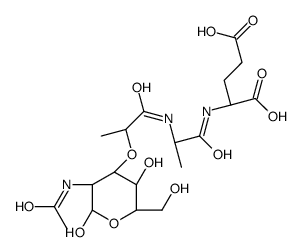 (2R)-2-[[(2S)-2-[2-[(2S,3R,4R,5S,6R)-3-acetamido-2,5-dihydroxy-6-(hydroxymethyl)oxan-4-yl]oxypropanoylamino]propanoyl]amino]pentanedioic acid Structure