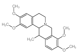 6H-Dibenzo[a,g]quinolizine,5,8,13,13a-tetrahydro-2,3,9,10-tetramethoxy-13-methyl-, (13R,13aS)-rel- Structure