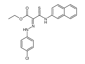 [(4-Chloro-phenyl)-hydrazono]-(naphthalen-2-ylthiocarbamoyl)-acetic acid ethyl ester Structure