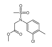 methyl 2-(3-chloro-4-methyl-N-methylsulfonylanilino)acetate结构式
