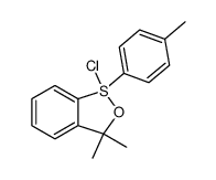 1-Chloro-3,3-dimethyl-1-p-tolyl-1,3-dihydro-1λ4-benzo[c][1,2]oxathiole结构式