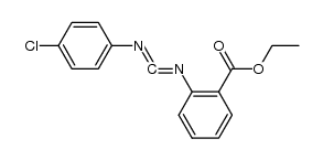 ethyl 2-((((4-chlorophenyl)imino)methylene)amino)benzoate Structure