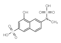 4-hydroxy-6-(sulfomethylamino)naphthalene-2-sulfonic acid结构式