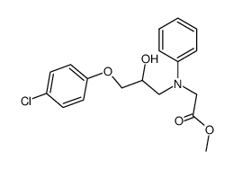 1-(p-chlorophenoxy)-3-(N-phenyl-N-carbomethoxymethylamino)-2-propanol结构式