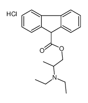 diethyl-[1-(9H-fluorene-9-carbonyloxy)propan-2-yl]azanium,chloride Structure