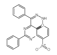1,2,4-Triazin-6(1H)-one,5-[[2-(4-nitrophenyl)hydrazinylidene]phenylmethyl]-3-phenyl-结构式