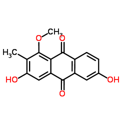 2-甲基-3,6-二羟基-1-甲氧基-9,10-蒽醌结构式