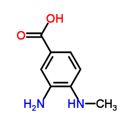 3-氨基-4-(甲氨基)苯甲酸结构式