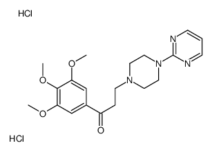 3-(4-pyrimidin-2-ylpiperazin-1-yl)-1-(3,4,5-trimethoxyphenyl)propan-1-one,dihydrochloride Structure