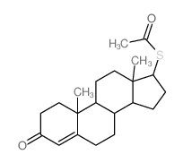 17-acetylsulfanyl-10,13-dimethyl-1,2,6,7,8,9,11,12,14,15,16,17-dodecahydrocyclopenta[a]phenanthren-3-one Structure