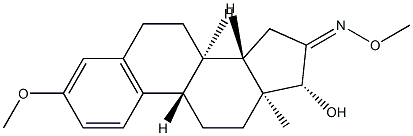 17β-Hydroxy-3-methoxy-1,3,5(10)-estratrien-16-one O-methyl oxime Structure