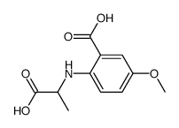N-(2-Carboxy-4-methoxyphenyl)-D,L-alanine结构式