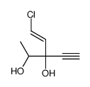 (E)-5-chloro-3-ethynylpent-4-ene-2,3-diol结构式