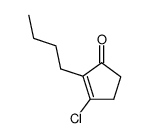 2-butyl-3-chlorocyclopent-2-en-1-one Structure