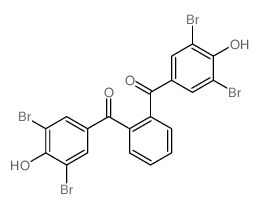 [2-(3,5-dibromo-4-hydroxy-benzoyl)phenyl]-(3,5-dibromo-4-hydroxy-phenyl)methanone结构式