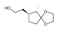 2-[(6ω,7S)-6-Methyl-1,4-dioxaspiro[4,4]non-7-yl]ethanol结构式