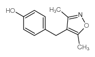 4-[(3,5-二甲基-4-异噁唑)甲基]苯醇结构式