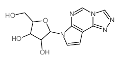 7H-Pyrrolo[3,2-e]-1,2,4-triazolo[4,3-c]pyrimidine, 7-pentofuranosyl-结构式