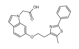 2-[6-[2-(5-methyl-2-phenyl-1,3-thiazol-4-yl)ethoxy]indol-1-yl]acetic acid Structure