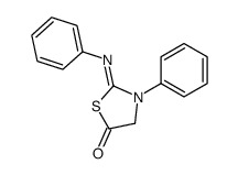 3-phenyl-2-phenylimino-1,3-thiazolidin-5-one Structure