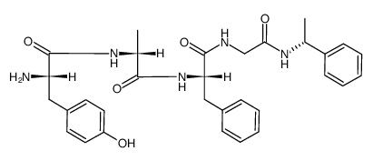 H-Tyr-D-Ala-Phe-Gly-D-NHCH(CH3)C6H5结构式
