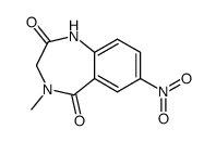 7-nitro-3,4-dihydro-4-methyl-2H-1,4-benzodiazepine-2,5-(1H)-dione结构式