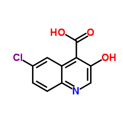 6-Chloro-3-hydroxy-quinoline-4-carboxylic acid Structure
