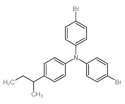 N,N-双(4-溴苯基)-4-(1-甲基丙基)苯胺结构式