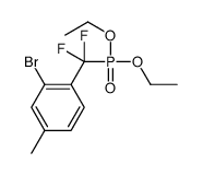 2-bromo-1-[diethoxyphosphoryl(difluoro)methyl]-4-methylbenzene Structure