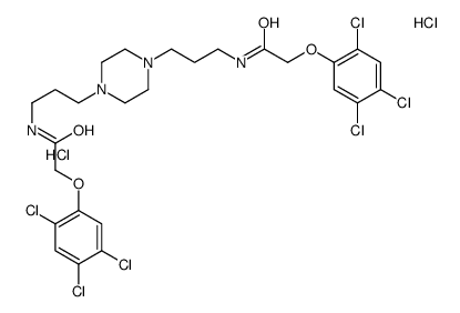 2-(2,4,5-trichlorophenoxy)-N-[3-[4-[3-[[2-(2,4,5-trichlorophenoxy)acetyl]amino]propyl]piperazin-1-yl]propyl]acetamide,dihydrochloride Structure