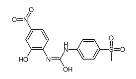 1-(2-hydroxy-4-nitrophenyl)-3-(4-methylsulfonylphenyl)urea Structure