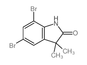 5,7-二溴-3,3-二甲基氧化吲哚结构式