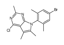 7-(4-溴-2,6-二甲基苯基)-4-氯-2,5,6-三甲基-7h-吡咯并[2,3-d]嘧啶结构式