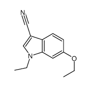 6-ethoxy-1-ethylindole-3-carbonitrile结构式