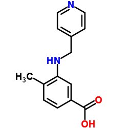 4-METHYL-3-((PYRIDIN-4-YLMETHYL)AMINO)BENZOIC ACID结构式
