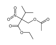 ethyl 2-(acetyloxymethyl)-3-methyl-2-nitrobutanoate结构式