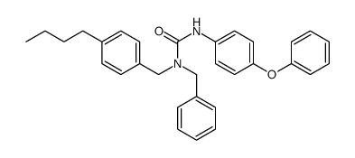 1-benzyl-1-[(4-butylphenyl)methyl]-3-(4-phenoxyphenyl)urea结构式