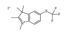 1,2,3,3-tetramethyl-5-(trifluoromethylsulfanyl)indol-1-ium,iodide结构式