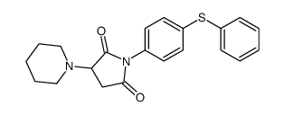 1-(4-phenylsulfanylphenyl)-3-piperidin-1-ylpyrrolidine-2,5-dione结构式