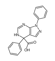 4-phenyl-4,5-dihydro-1-phenyl-1H-pyrazolo<3,4-d>pyrimidine-4-carboxylic acid结构式