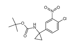 tert-butyl (1-(4-chloro-3-nitrophenyl)cyclopropyl)carbamate结构式