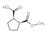 rel-(1R,2S)-2-(甲氧基羰基)环戊烷-1-羧酸结构式