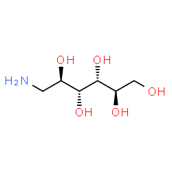 1-amino-1-deoxymannitol structure