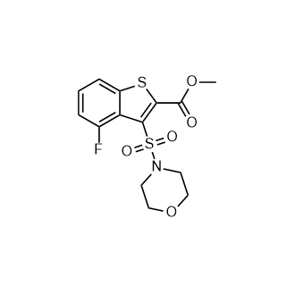 4-氟-3-(吗啉磺酰基)苯并[b]噻吩-2-羧酸甲酯结构式