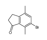6-bromo-4,7-dimethyl-2,3-dihydroinden-1-one结构式