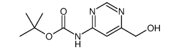 tert-Butyl (6-(hydroxymethyl)pyrimidin-4-yl)carbamate Structure